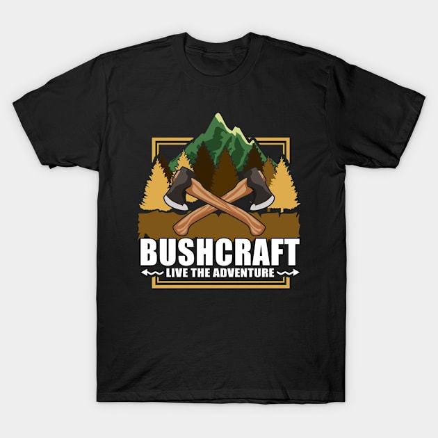 Live The Adventure - Bushcraft Camping T-Shirt by Streetwear KKS